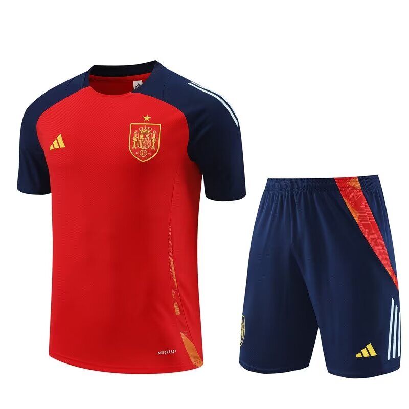 AAA Quality Spain 24/25 Red/Dark Blue Training Kit Jerseys